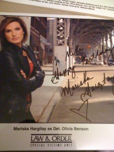 Mariska Hargitay - it says "To Mike Happy Birthday"